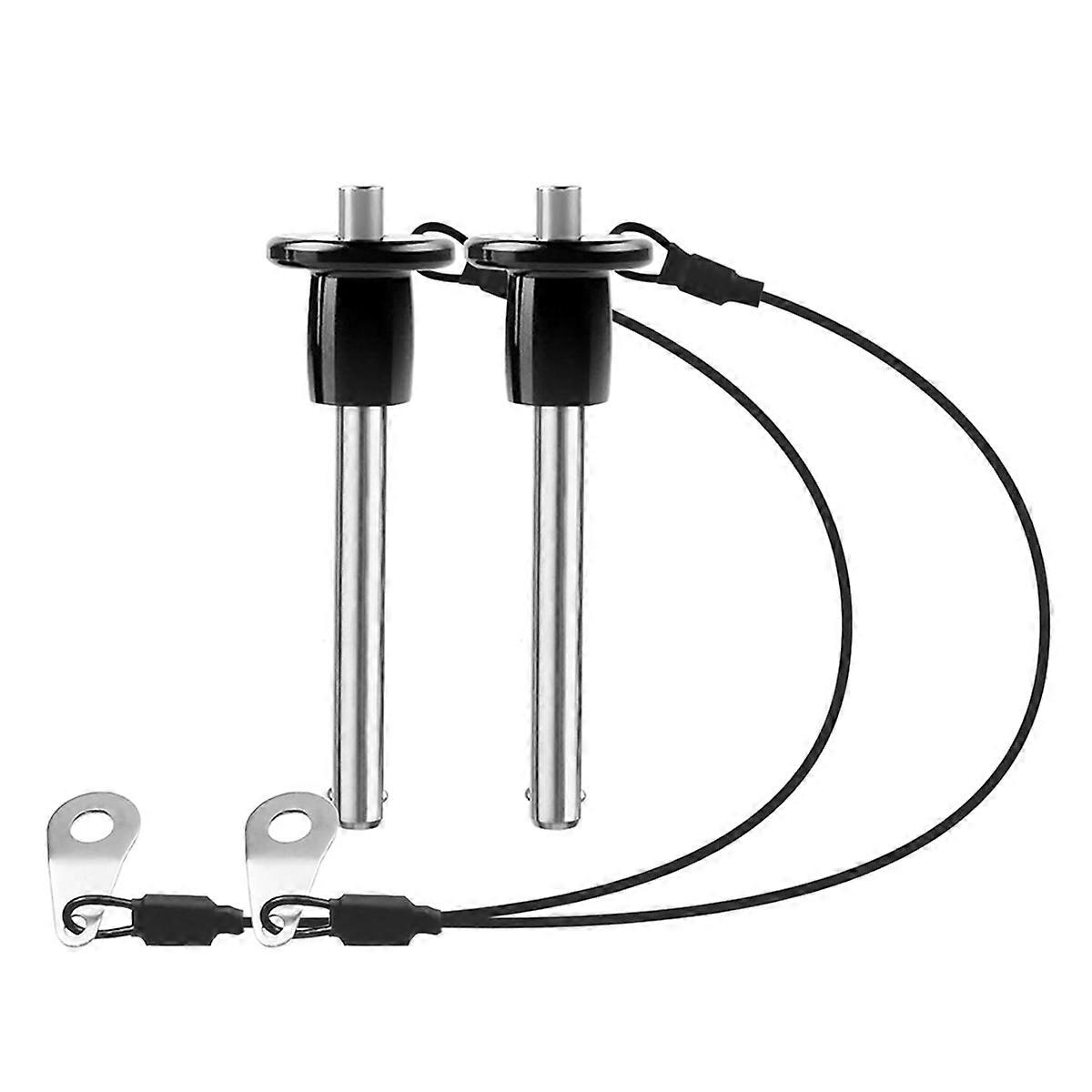 2pc Stainless Steel Quick Release Pin 6mm Dia. Ball Locking Pin