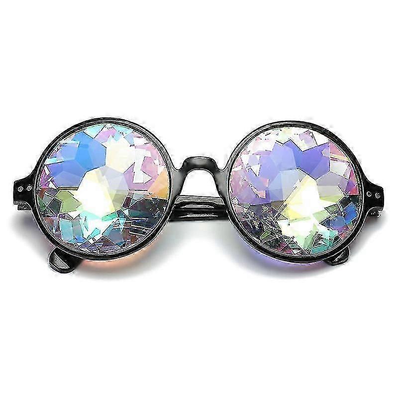 Psychedelic Festivals Kaleidoscope Rainbow Sunglass Rave Goggle Glasses Prism Diffraction