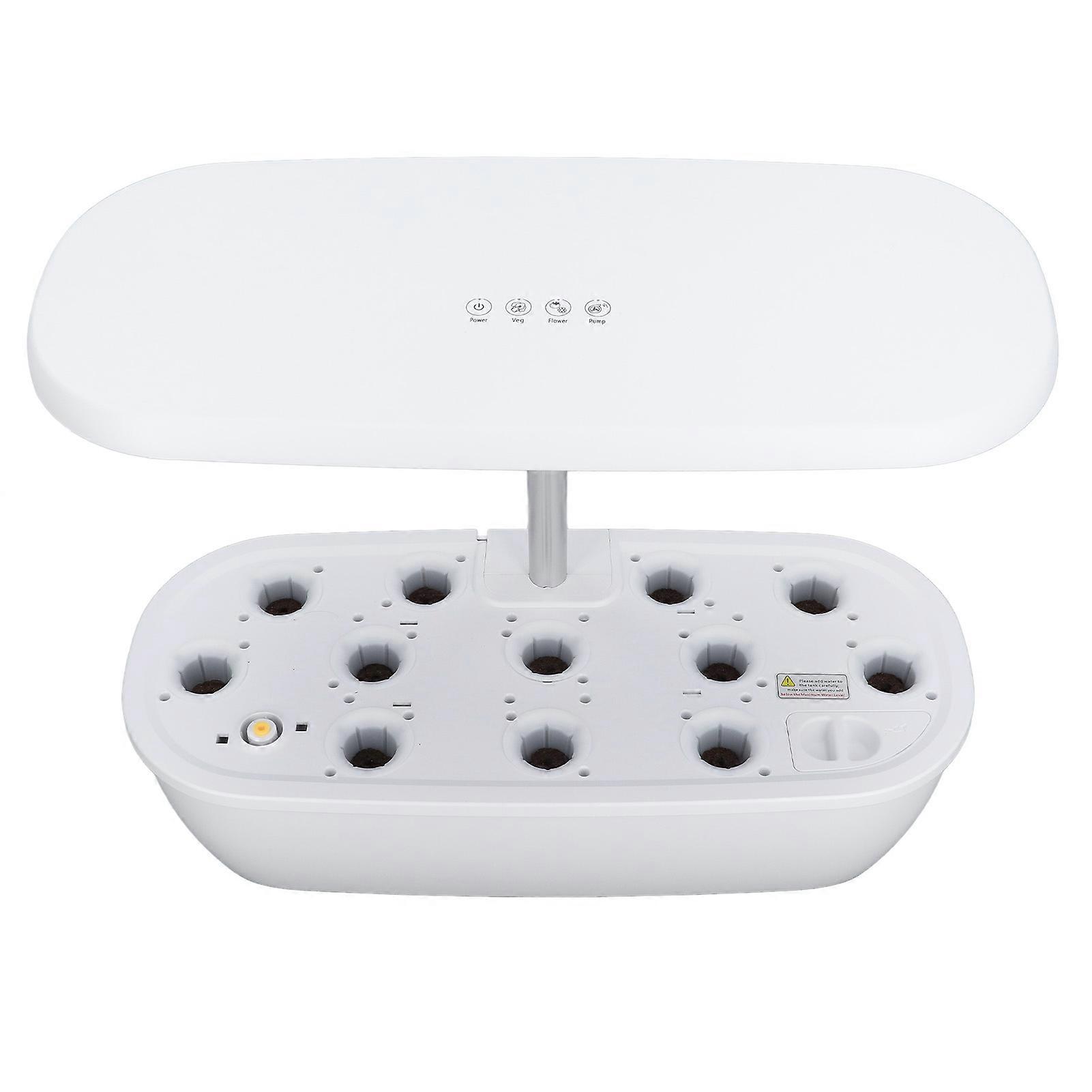 Hydroponics Growing System with LED Light 426x188mm White EU Plug