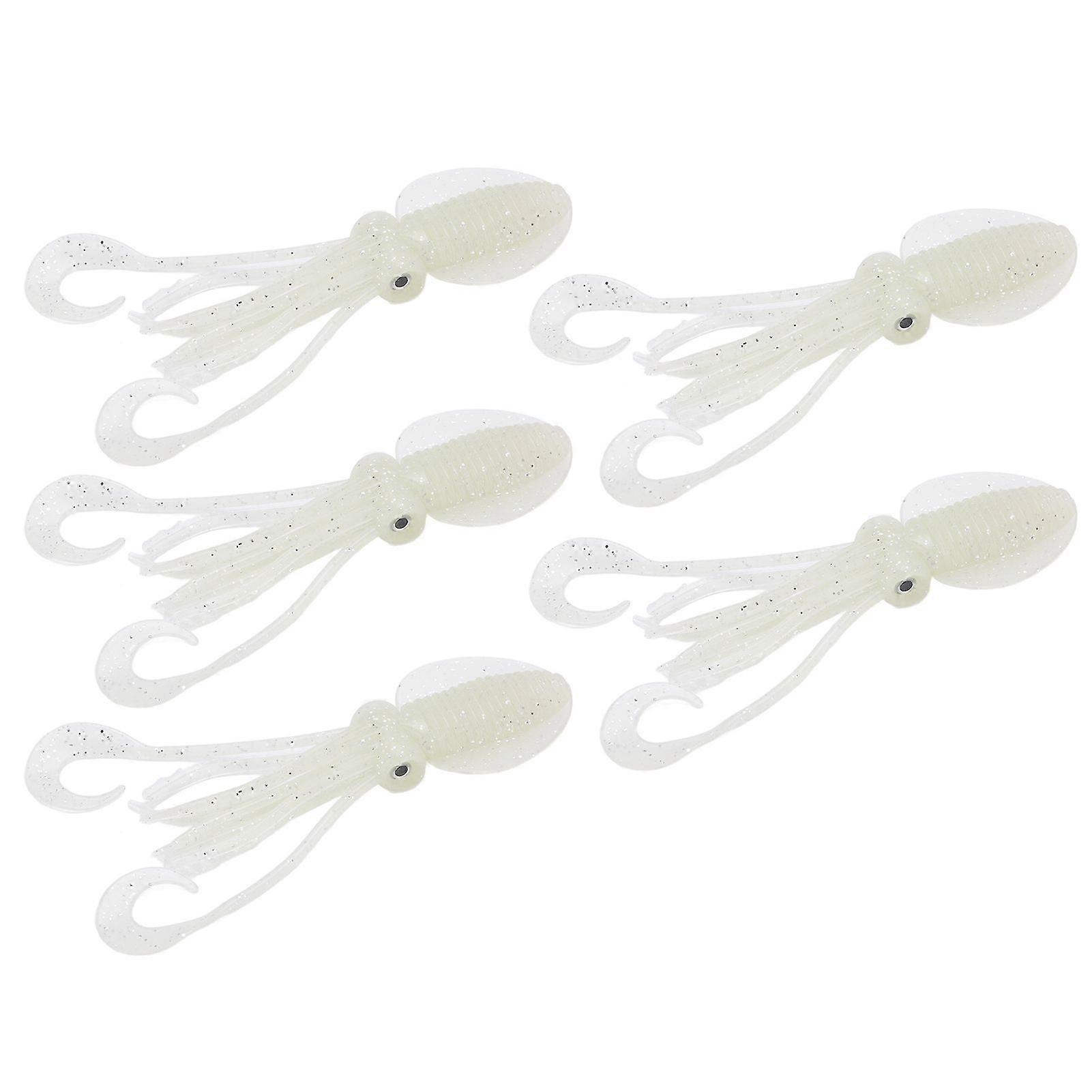 5 Pcs Octopus Lure Soft Luminous Octopus Trolling Bait for Saltwater Ocean Fishing