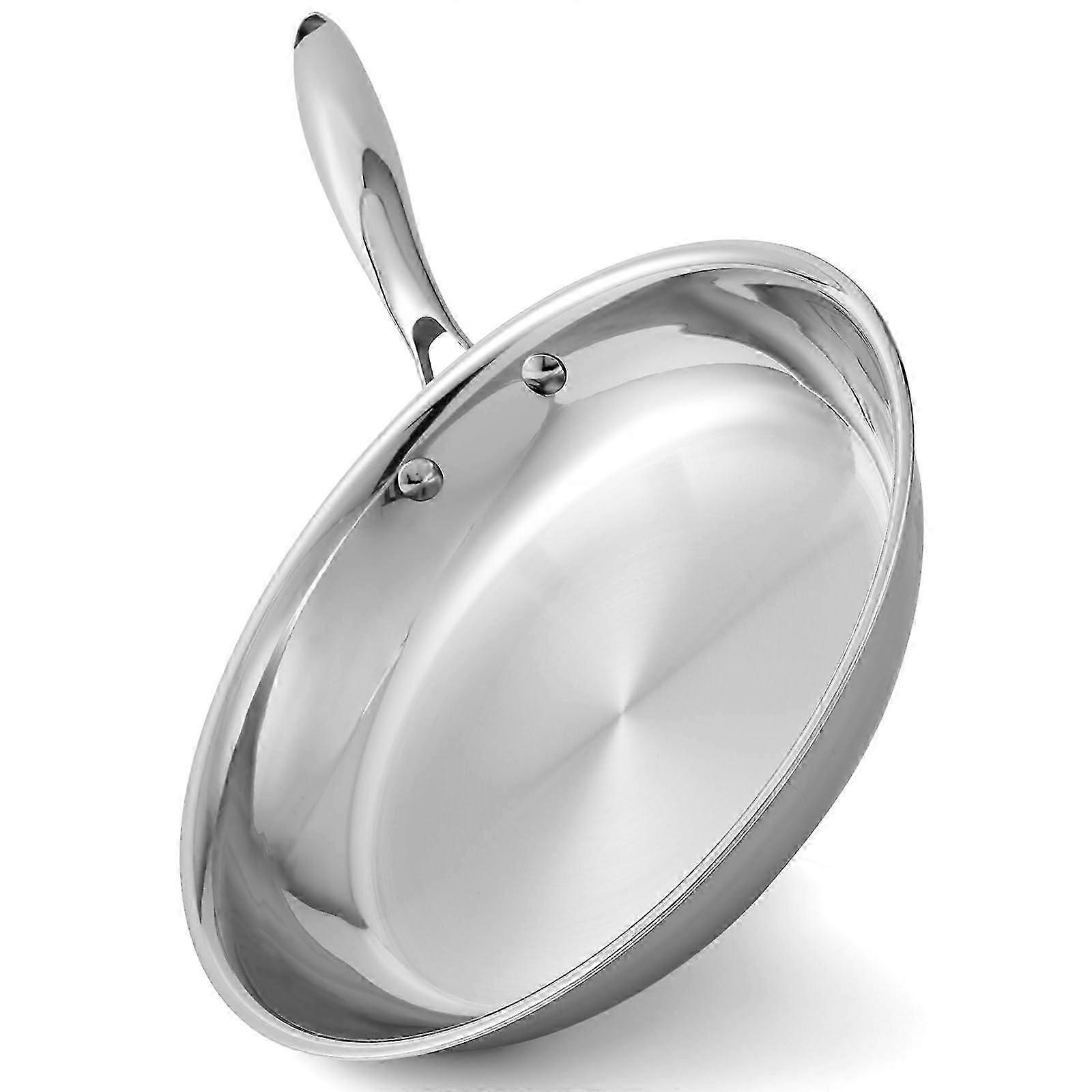 Stainless Steel Non-Toxic PFAS Free PFOA Free PTFE Free Pan for Searing and Sauting 10 Inch