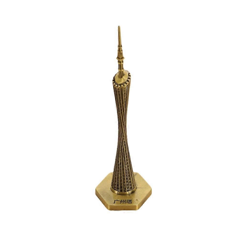 Metal Craft Decoration 30Cm Tower Model For Office 1Pcs