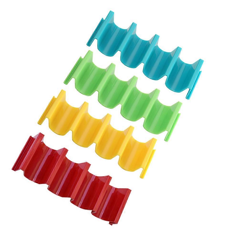 Taco Storage Rack 4Pcs Assorted Color Suitable For Households Food Display Offering Acid Resistance
