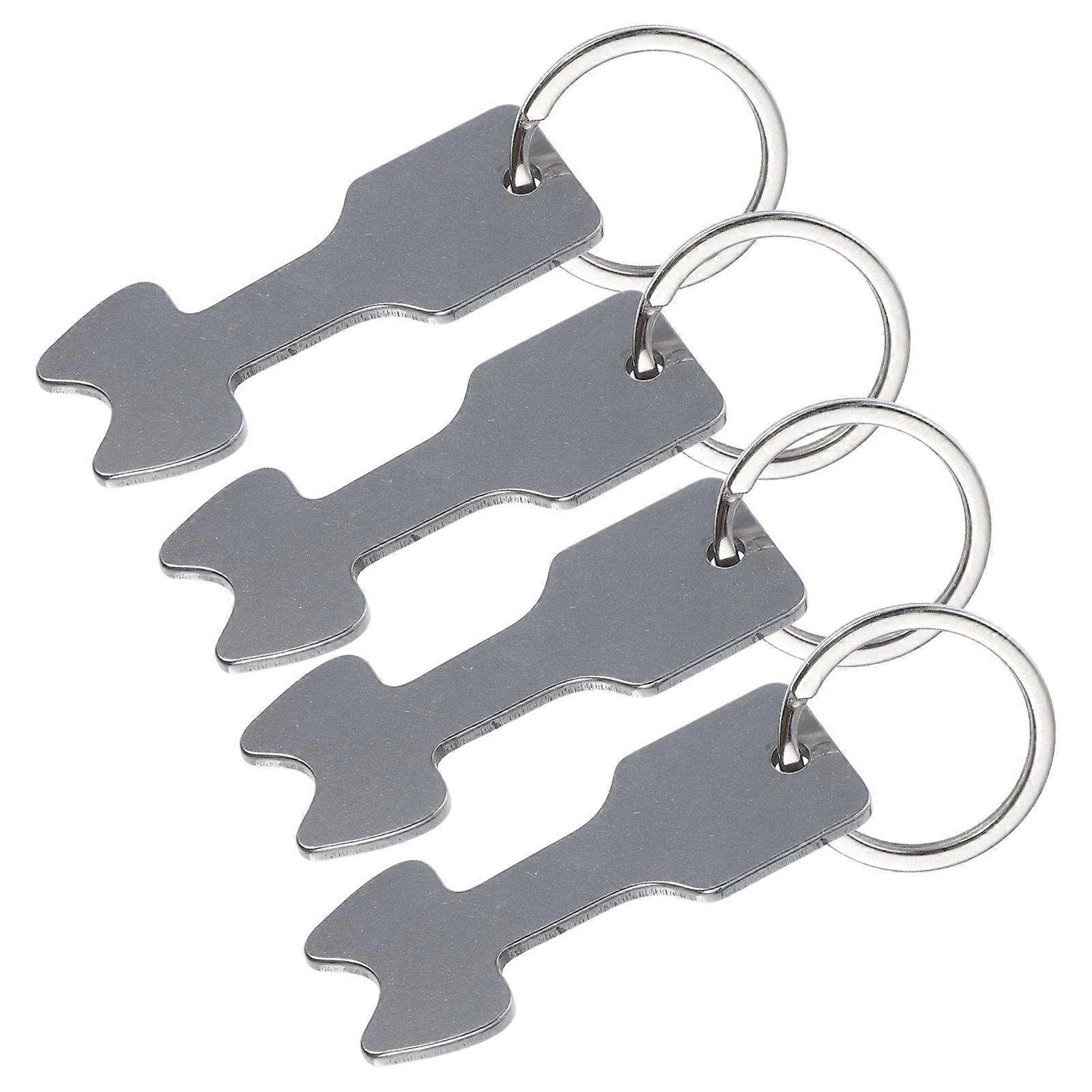 Shopping Trolley Token Key Ring for Release 12Pcs Metal Keychain