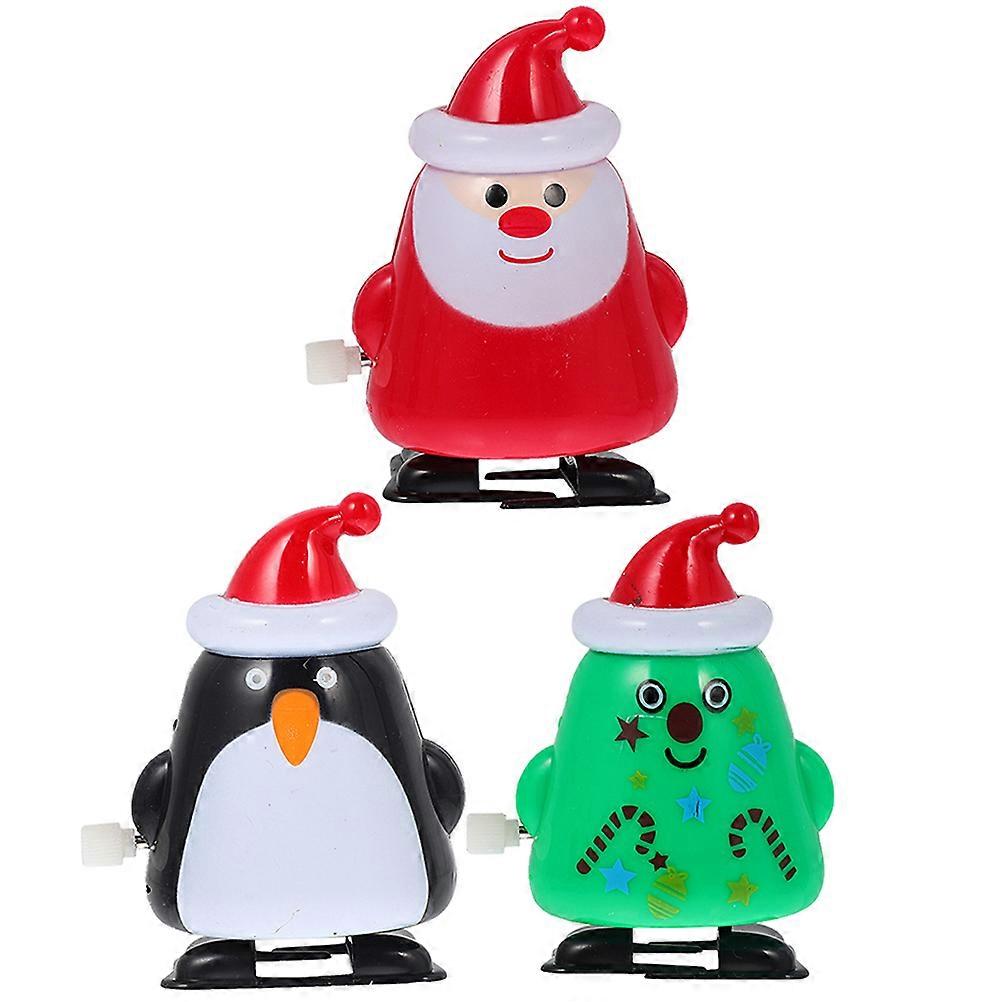 Christmas Themed Kids Plaything Plastic Toy with Wind Up Feature 9Pcs