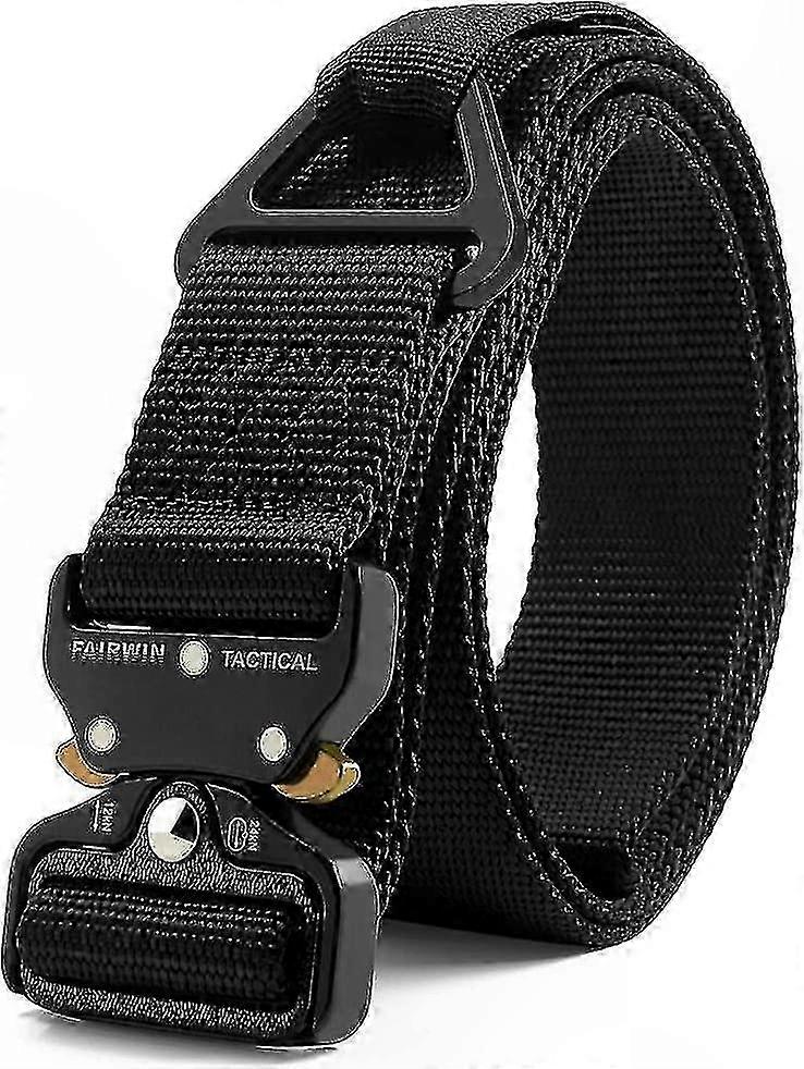 Durable Tactical Belt with Quick-Release Buckle for Men Utility Nylon Webbing