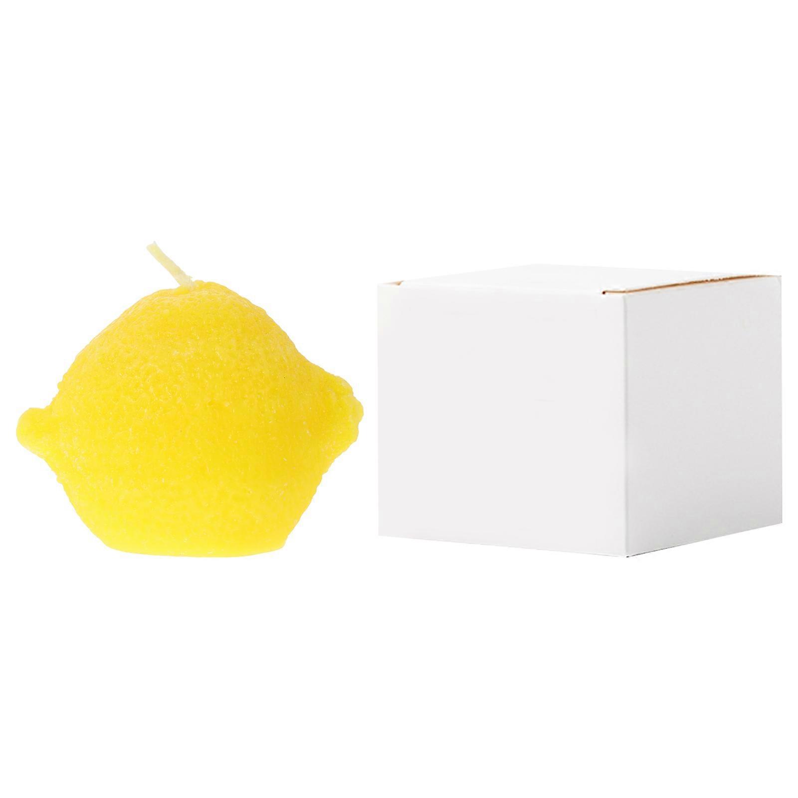 Handmade Aromatherapy Candles Lemon Candle for Decor 1Pcs Yellow Model