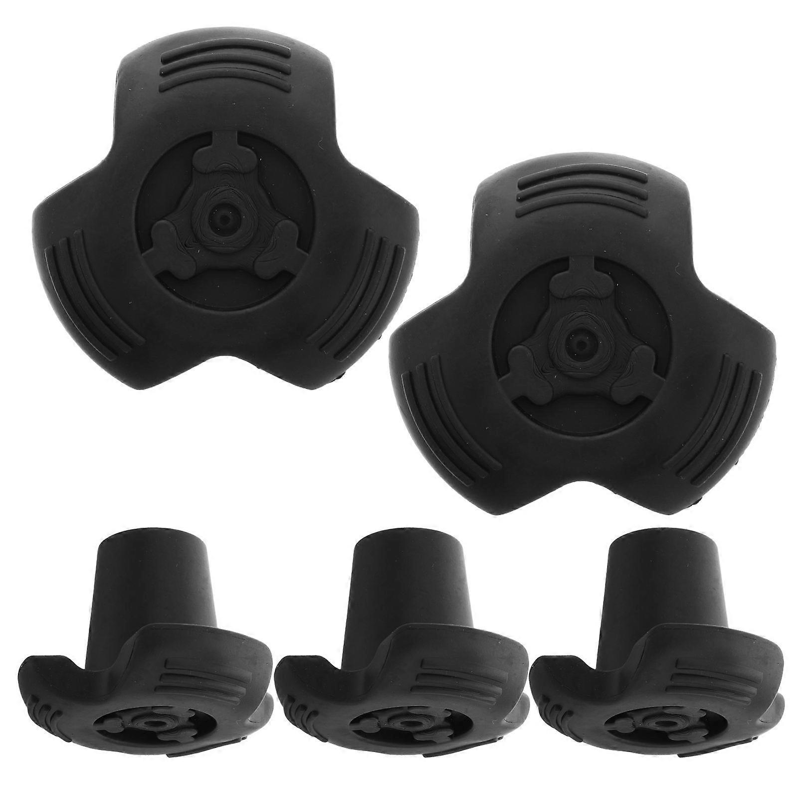 Walking Sticks Rubber Tips Hiking Pole Tips Replacement for Outdoor Use 10Pcs