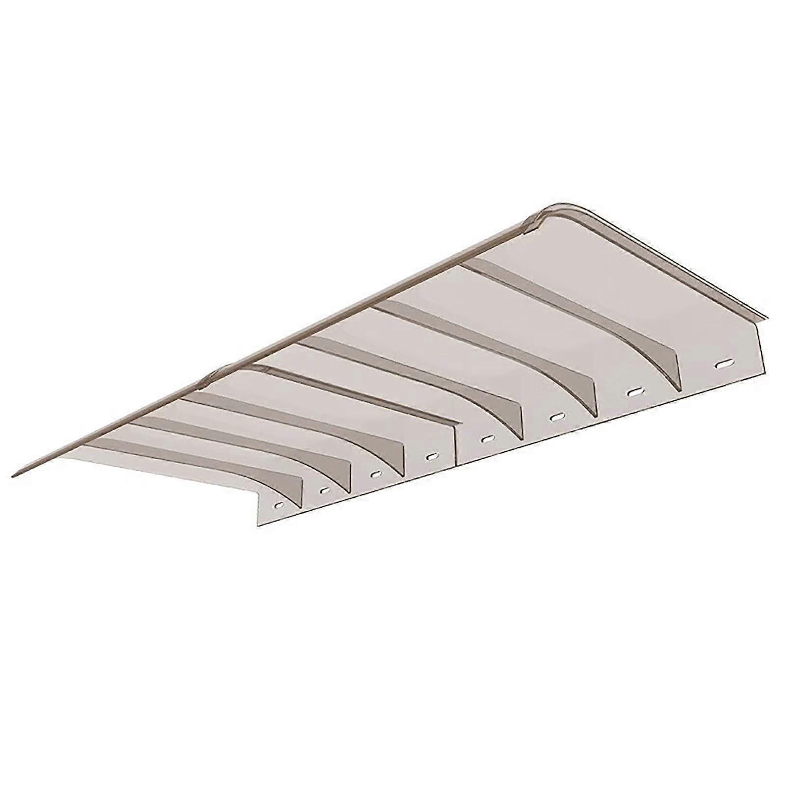 Invisible Rain Shelter Cover Window Door Awning Canopy Curved Window Awning Tea Color 40x50cm/16x20in Hollow Sheet