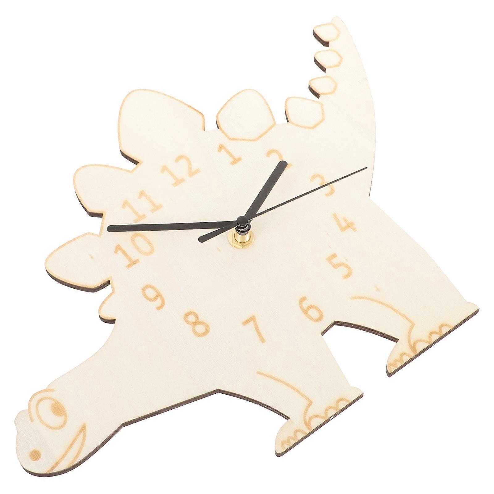 Cartoon Clock Dinosaur Style for Timing 5Pcs Bedroom Silent Wall Mounted Clock