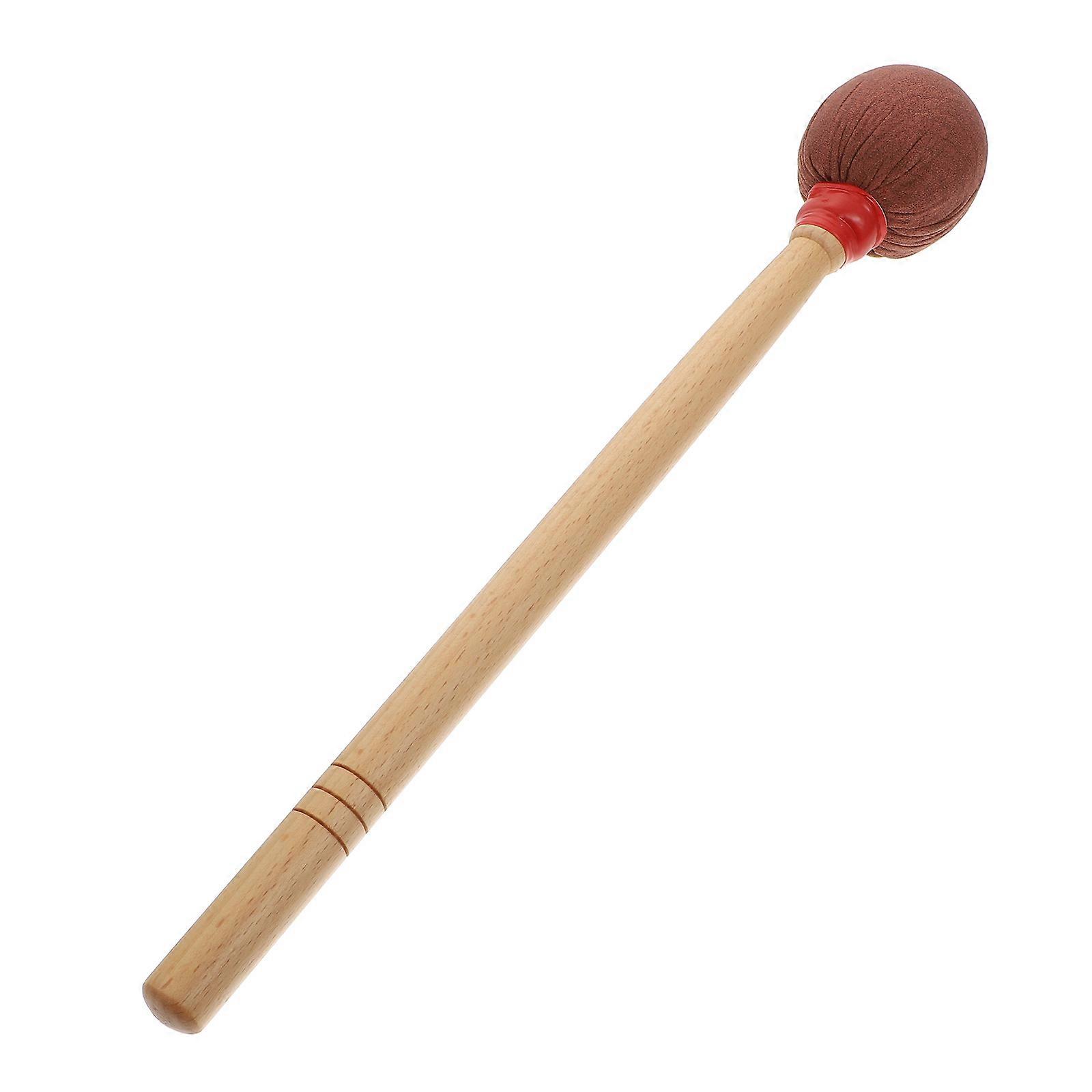 Bass Drum Stick for Percussion Instrument 2Pcs Maple Handle Coffee Color