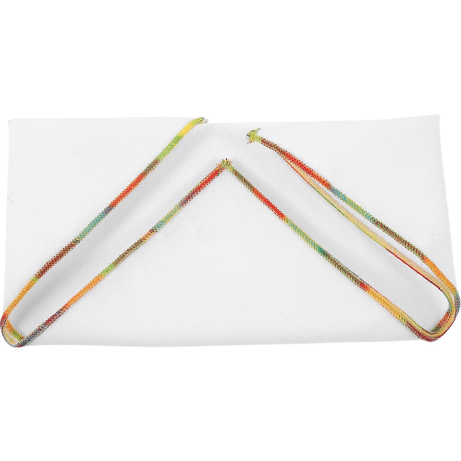 Men Pocket Square Suit Handkerchief for Men 3Pcs Decorative White Fabric
