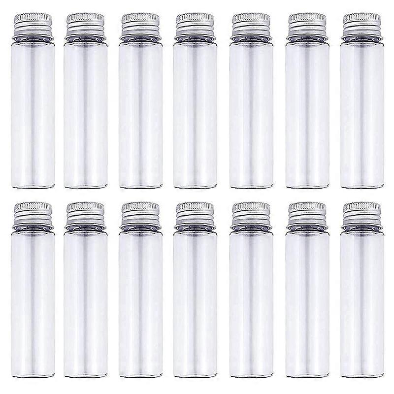 30Pcs 50Ml Clear Flat Plastic Test with Screw Caps, 28X108mm Tubes