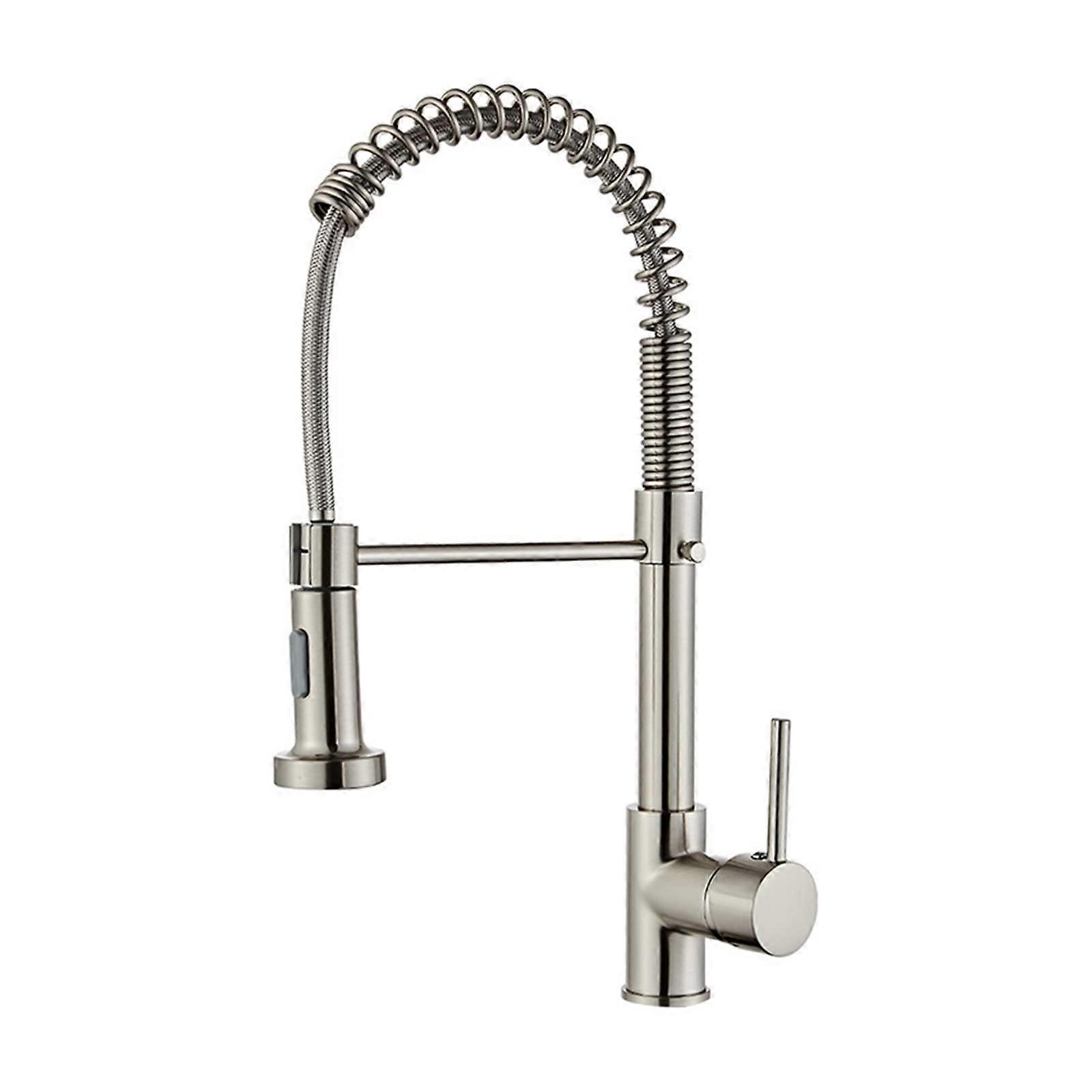 Matte Black Kitchen Faucet Deck Mounted Mixer Tap with 360 Degree Rotation, Brass Stream Sprayer Nozzle, Hot Cold Taps