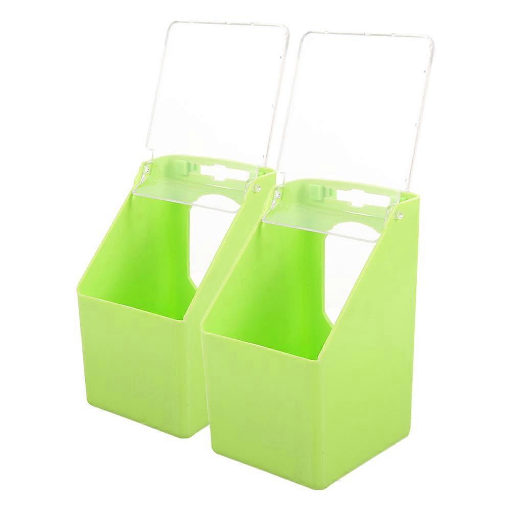 Light Green Hanging Bird Food Dispenser 10 Pcs For Birds Suitable For Indoor And Outdoor Use With Large Capacity Storage