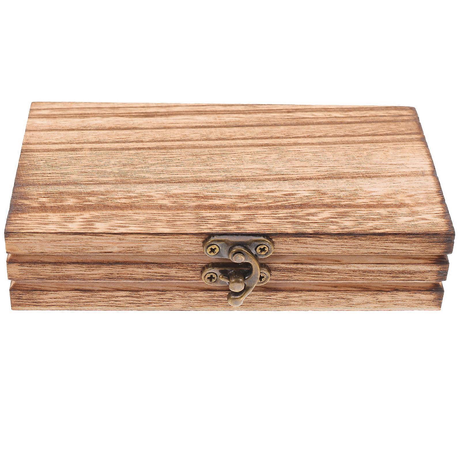 Wooden Glasses Box for Storage Use 2Pcs Multiuse Wood Storage Box