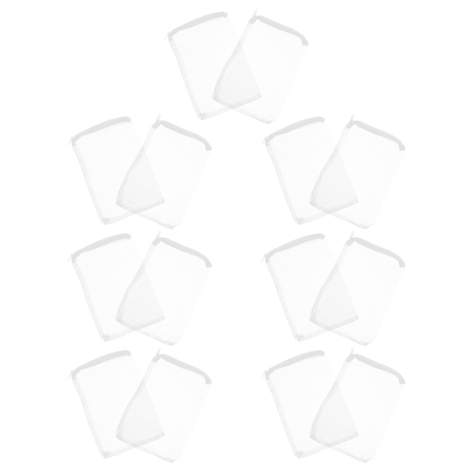 Aquarium Filter Mesh Bags for Filtration Use 20Pcs White Polyester Storage Bags