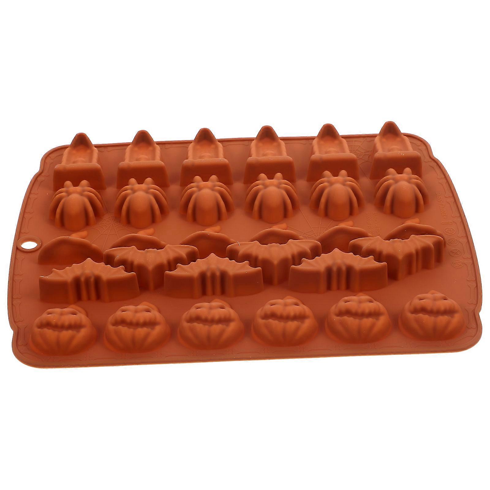 Halloween Chocolate Mold Cake Baking Mold Halloween Themed Shapes Silicone Chocolate Color for Baking 1Pc