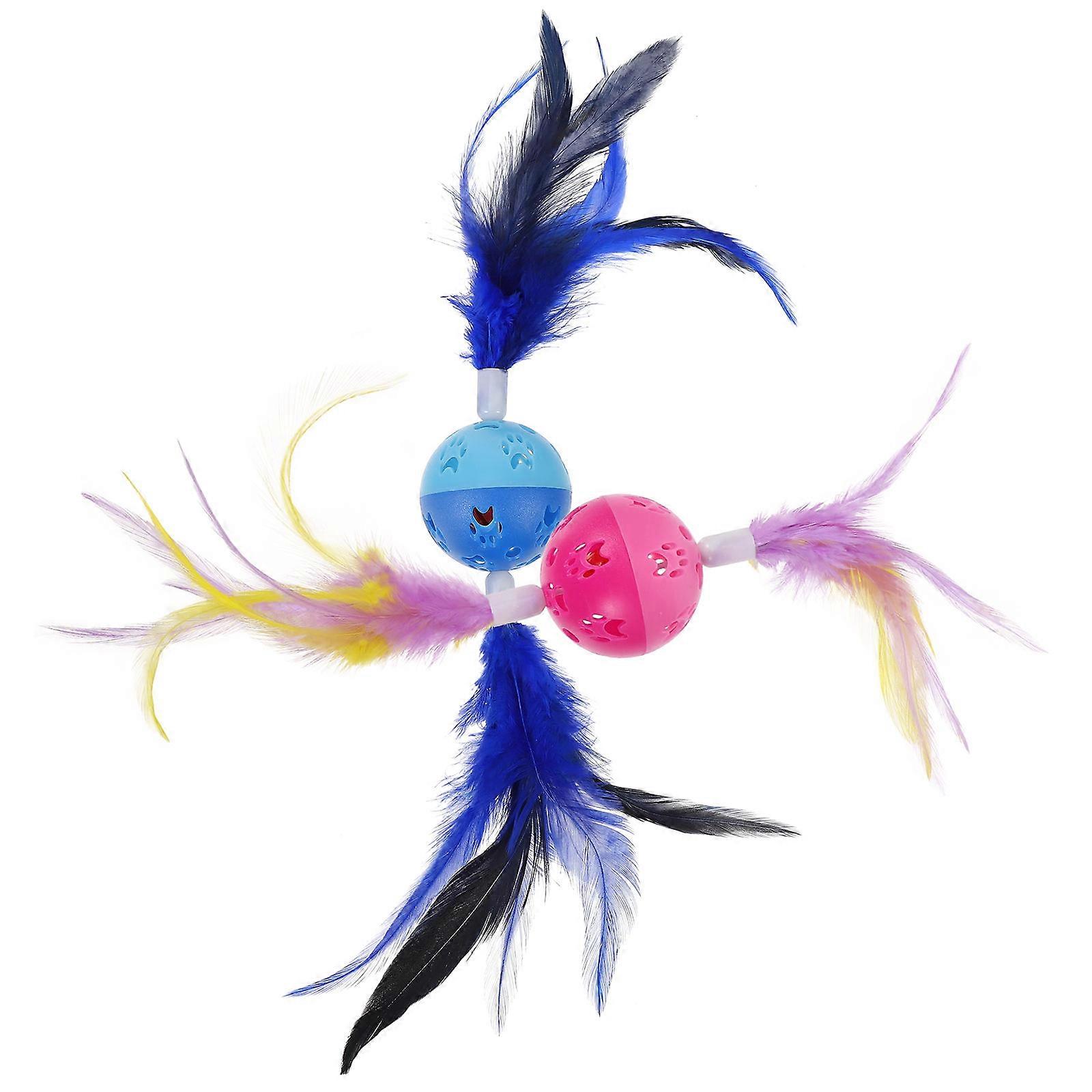 Cat Ball Toys Interactive for 4Pcs Assorted Color Balls