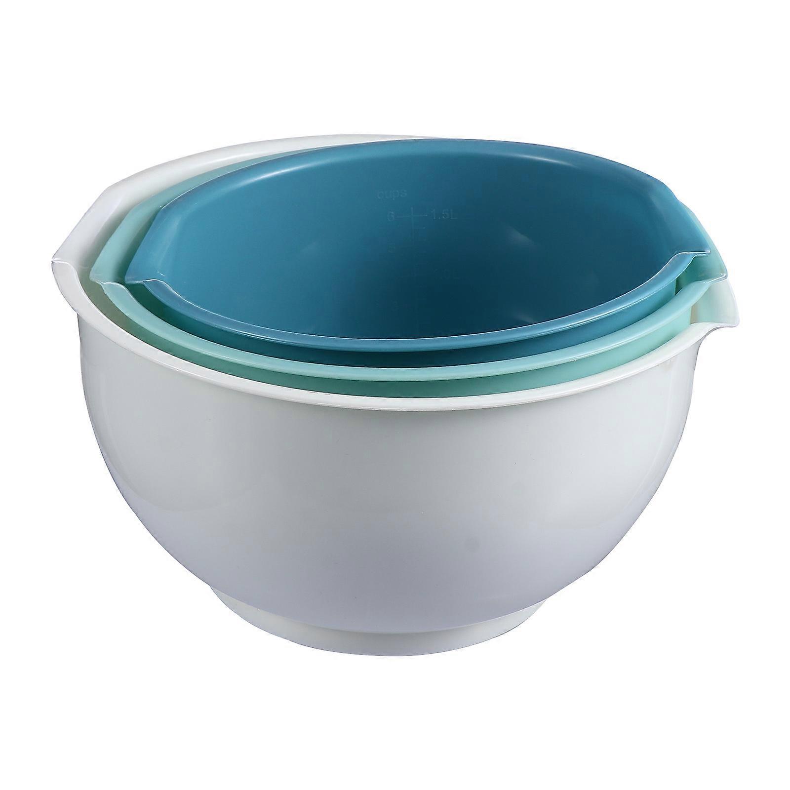 Hard Plastic Bowls Creative Fruit Vegetable Bowls Multipurpose For Kitchen Use Assorted Color 1 Set 3 Pcs 8.9×8.9×4.7in