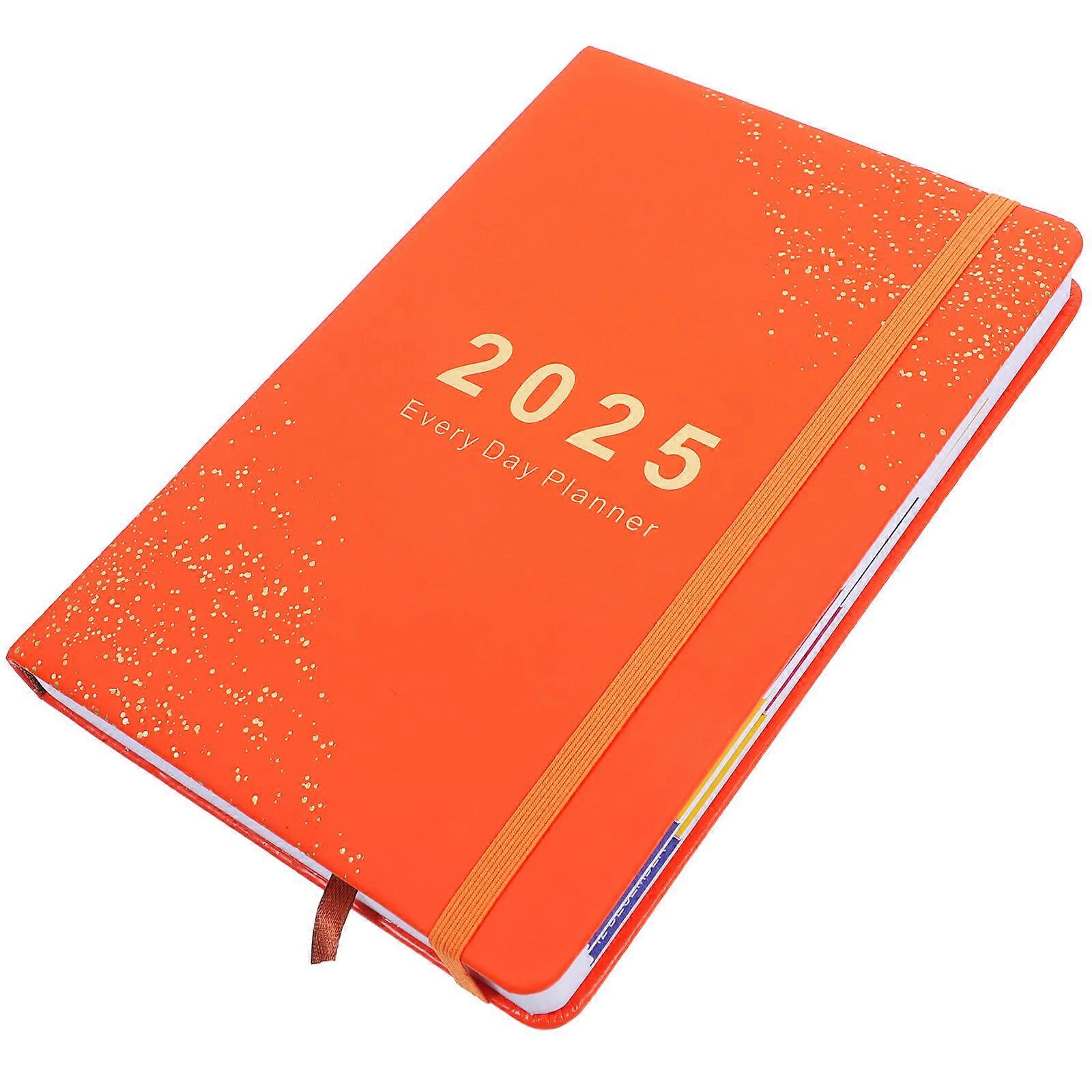 Portable Scheduler Planner for Writing Use 3Pcs Orange Durable Planner Set