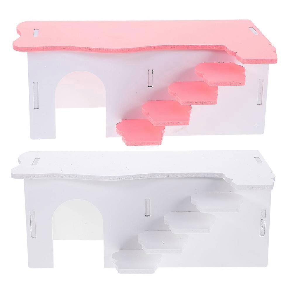 Mouse Ladder House Hamster Hideout for Small Pets 4Pcs Durable PVC