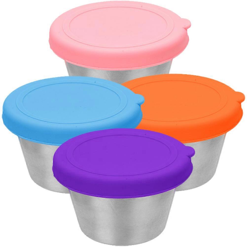 Assorted Color Stainless Steel Sauce Cups for Storage 12Pcs Multi-Function