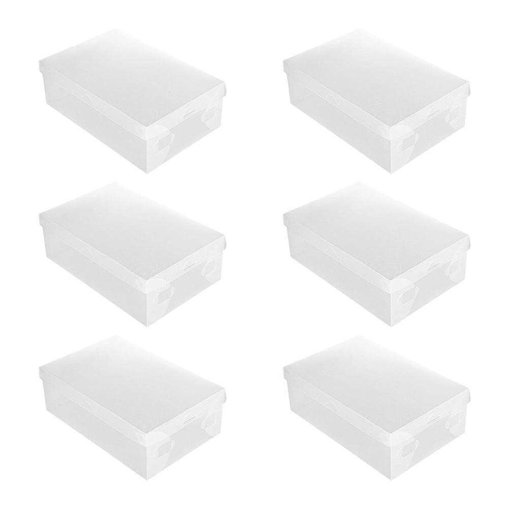 Shoes Storage Box for Closet Organization 18Pcs White Plastic Boxes