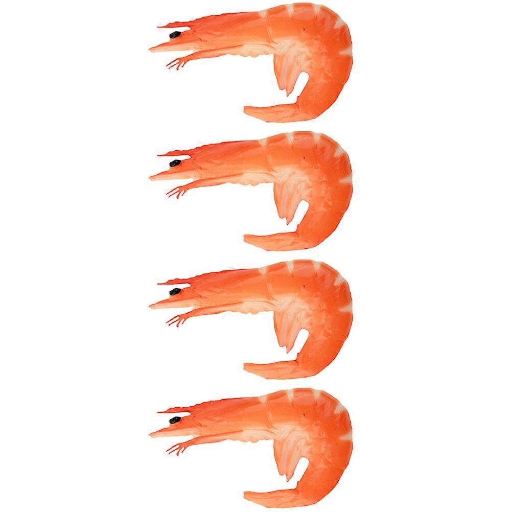 Faux Food Shrimp Models for Decor 20Pcs Realistic Red Set