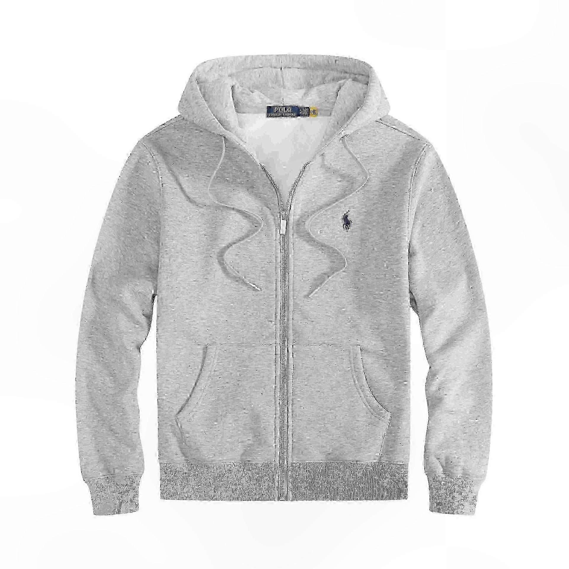 Conjunto de Moletom e Jaqueta Bordados para Homens, Cardigan de Lã Casual com Design de Logotipo Pequeno