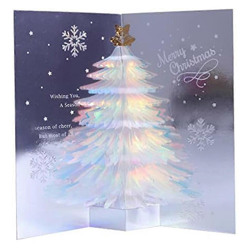 Unique 3D Christmas Card for Spreading Joy and Warmth During the Holidays, Blue