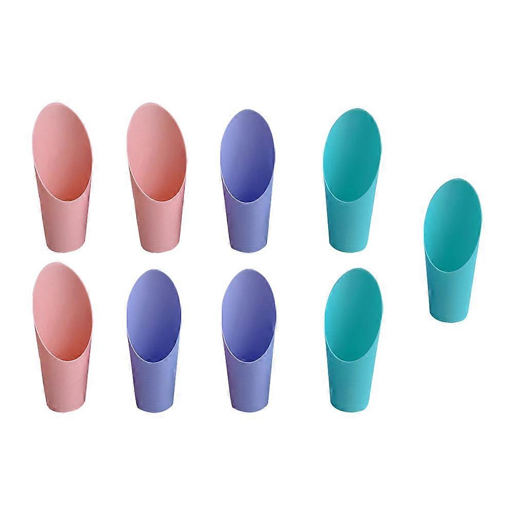 9Pcs Bonsai Soil Scoops Gardening Tool For Gardeners Assorted Color Curved Plastic Aerating