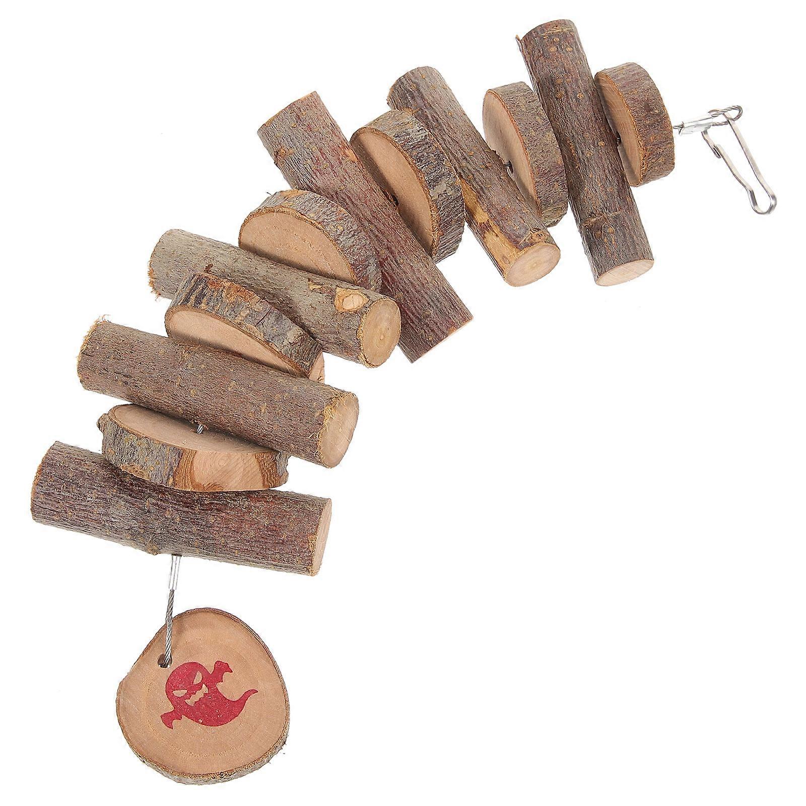 Wood String Molar Toy For Small Animals 4Pcs Rabbit Chew Toy Perfect For Teeth Grinding And Pet Entertainment
