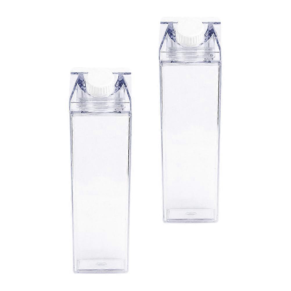 Milk Bottle As Plastic Milk Storage Bottles for Cold Drink Storage 2Pcs