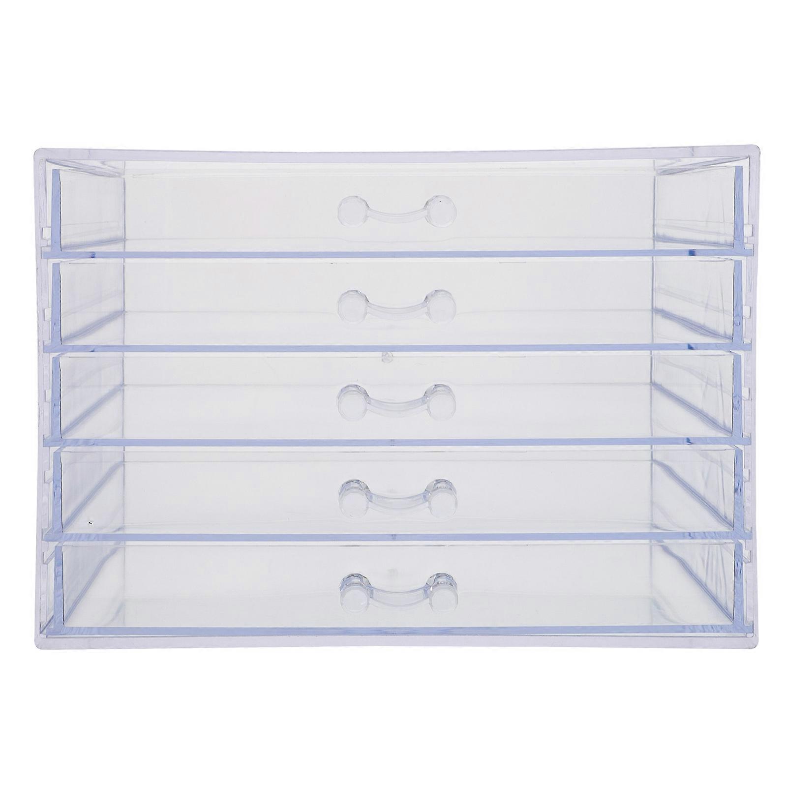 Slide Drawer Nail Tools Box for Manicure Tool Storage Organizer 2Pcs Pack