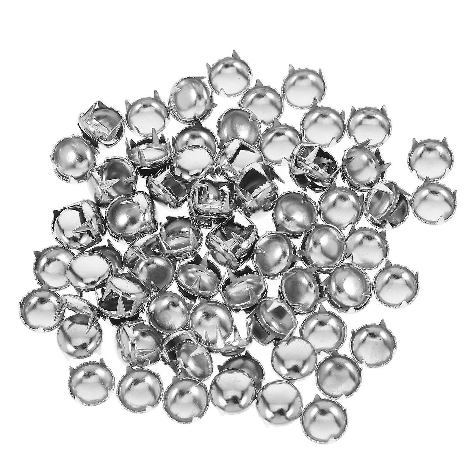 Round Silver Alloy Rivets for Clothing with 100Pcs DIY Punk Studs