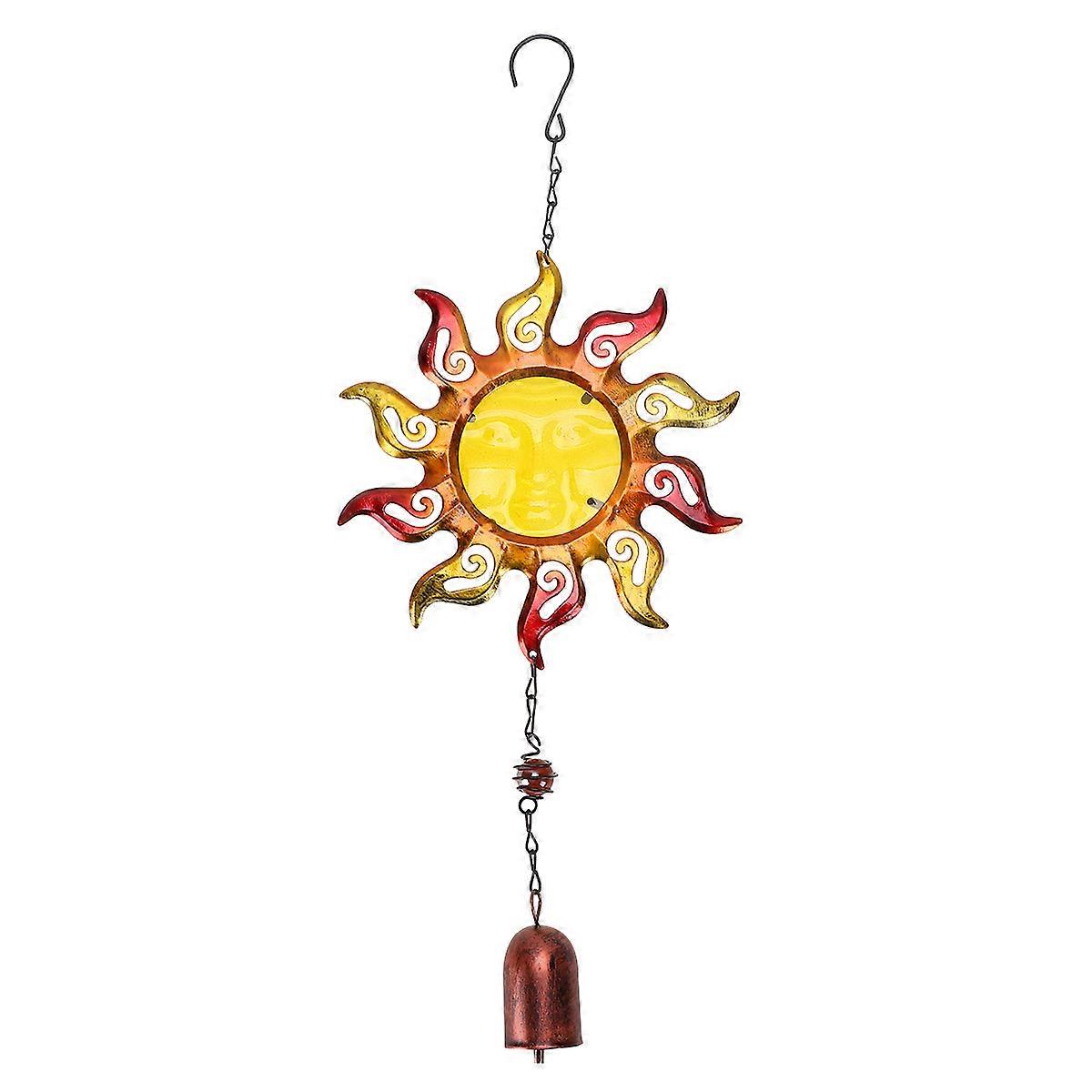 Hanging Wind Bell Sun Shape Iron Chimes 2Pcs