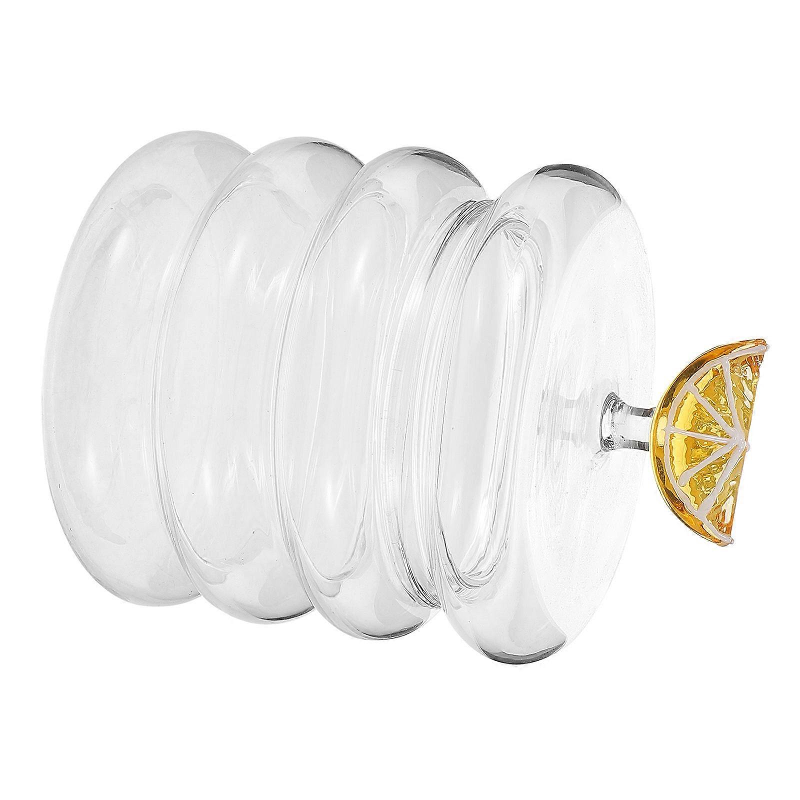 Decorative Glass Jar with Lid for Storage Use 2Pcs Transparent Candy Holder
