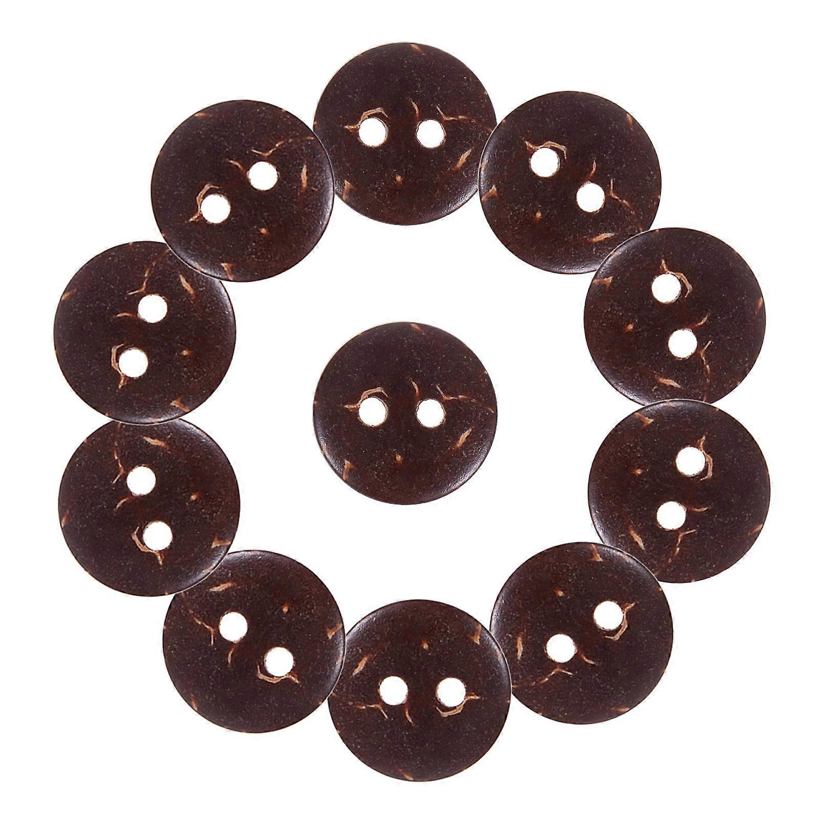 Decorative Button Coconut Shell Round Sewing Button for DIY 200Pcs