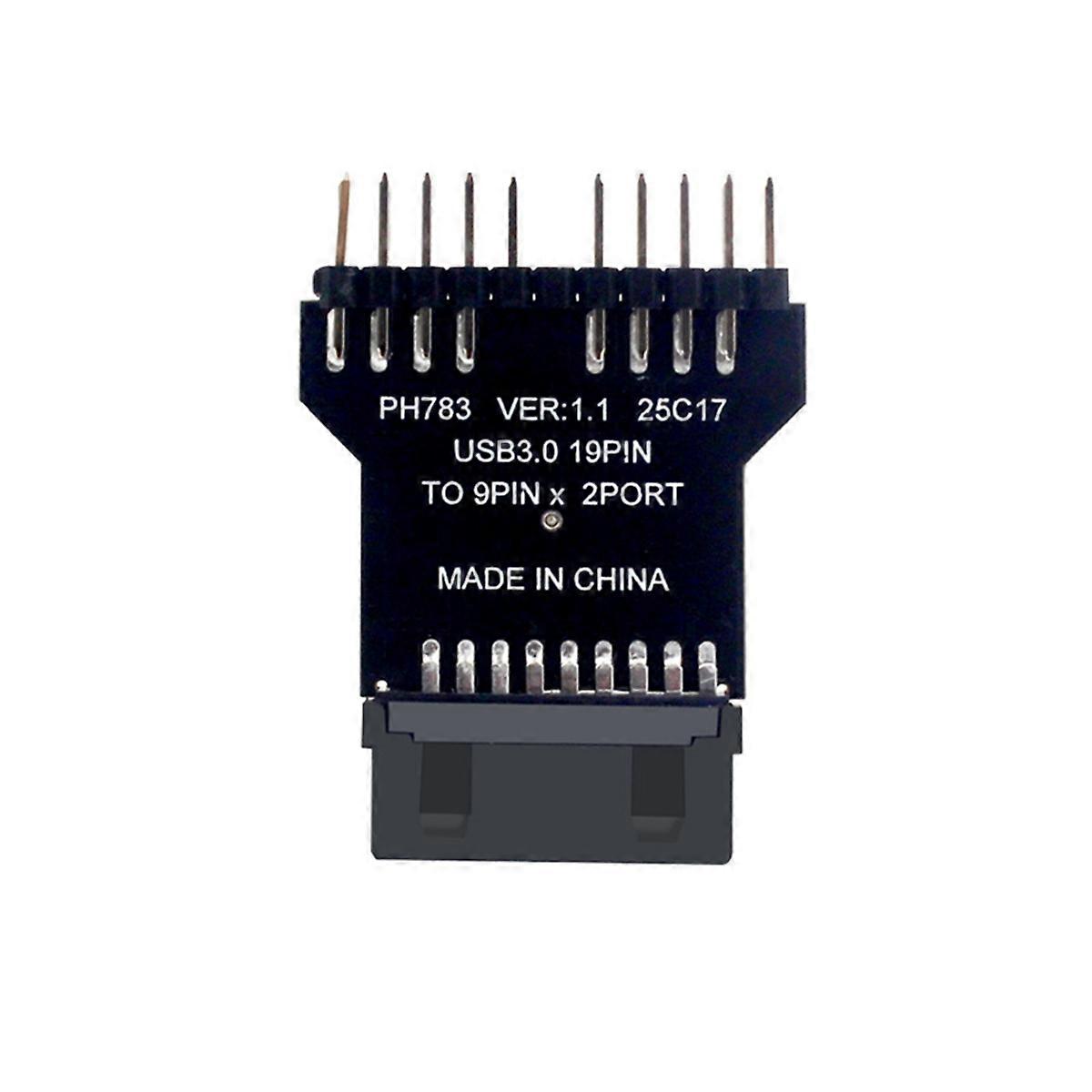 USB 2.0 9-Pin Header Splitter Adapter 1 to 2 Extension for Motherboard Dual USB Hub Connectors for RGB Fans