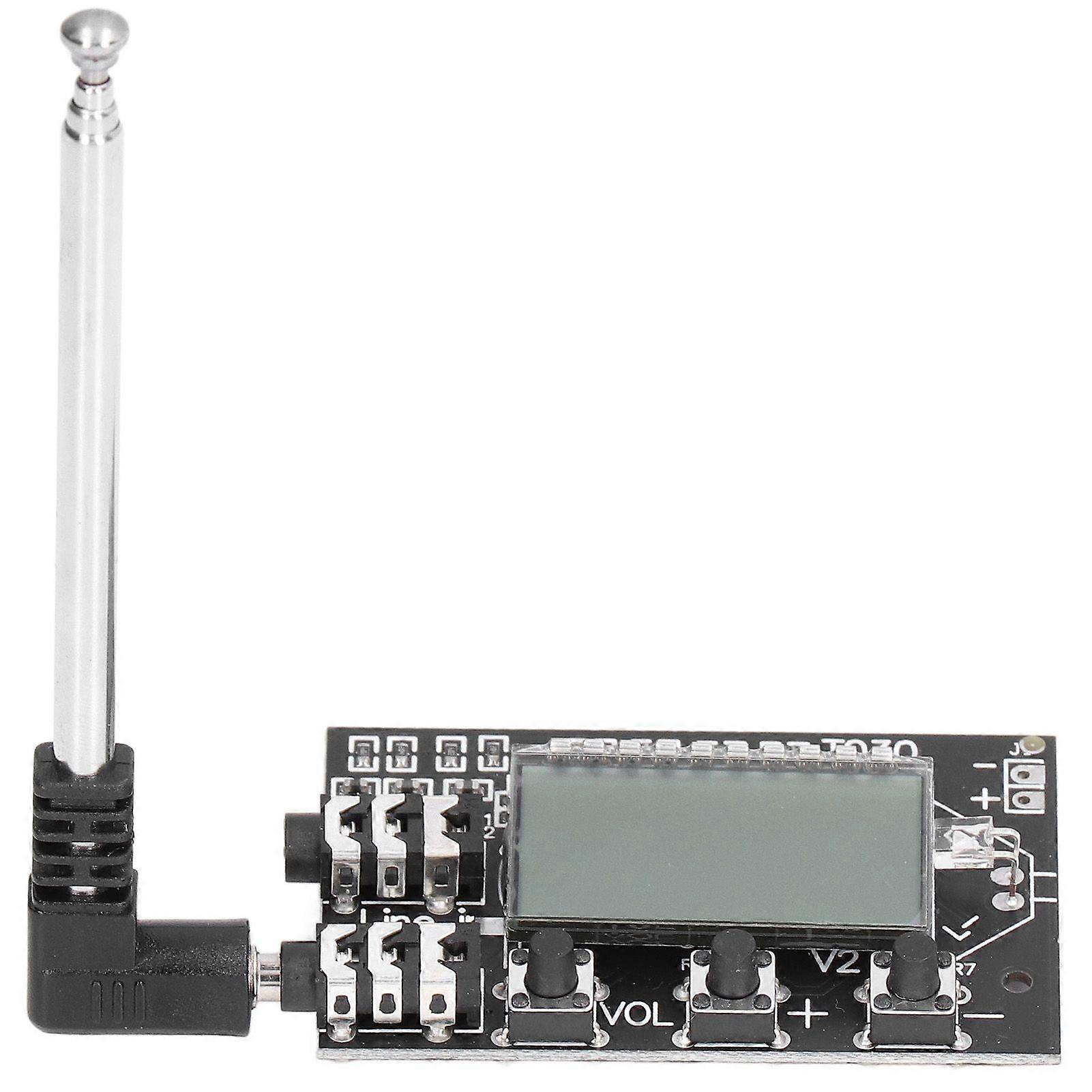 FM Transmitter Board Digital LCD 2 Channel 76MHz108MHz Stereo Audio Module 3.6V15V