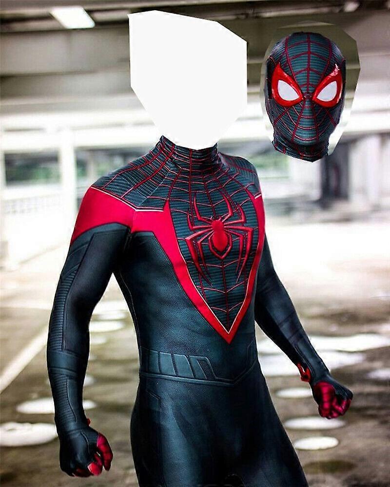 Combinaison Zentai Spiderman Miles Morales pour adulte/enfant, idéale pour le cosplay et Halloween.