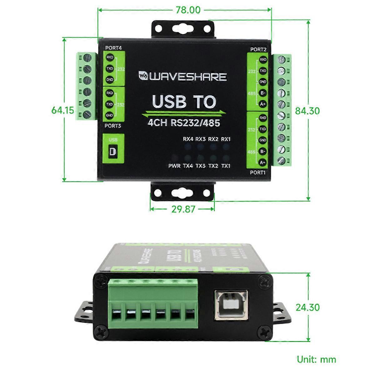 Waveshare FT4232HL USB TO RS232/485 Interface Converter for Mac Linux