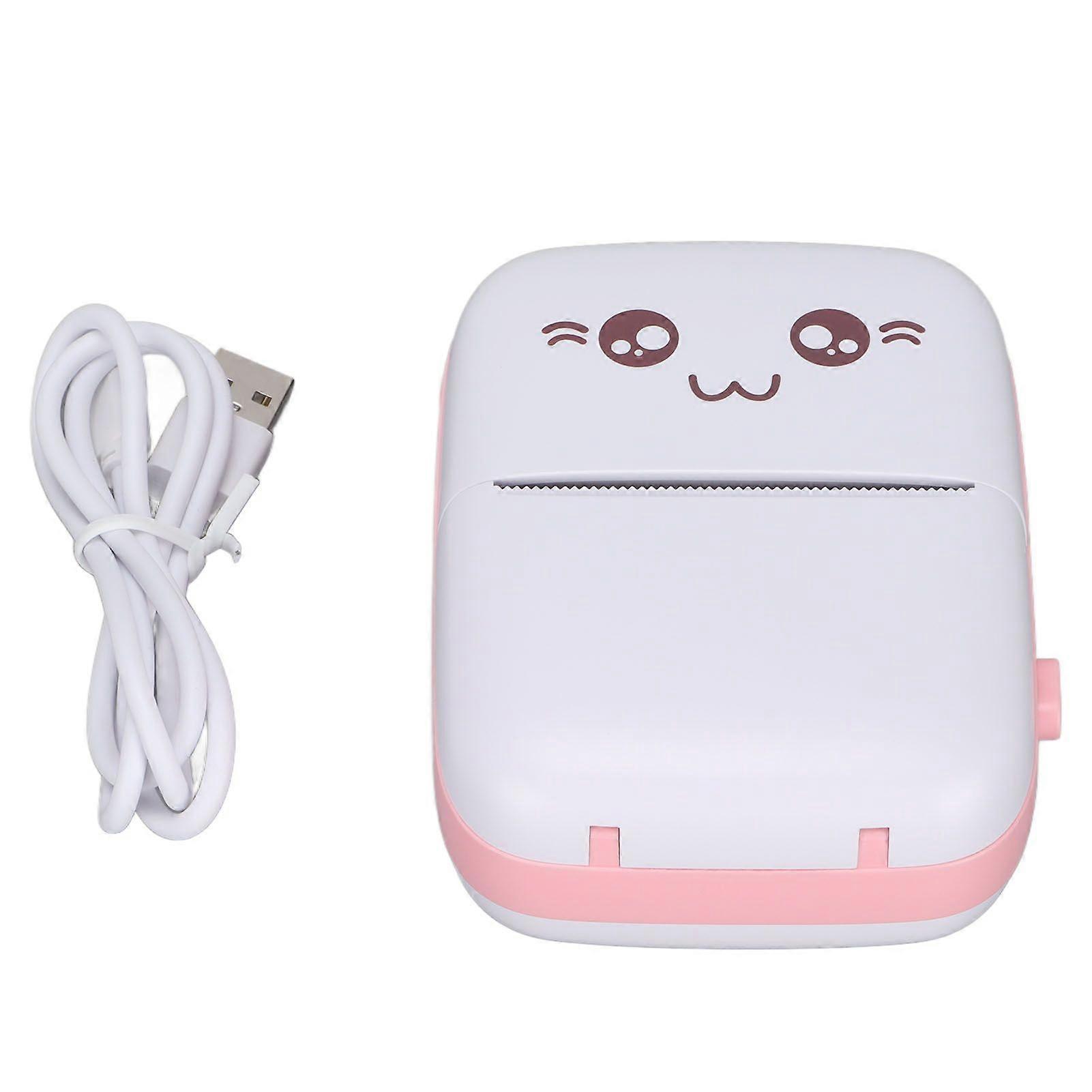 Mini Printer Portable Text Picture Memo Shopping List Label Inkless Mini Pocket PrinterPink