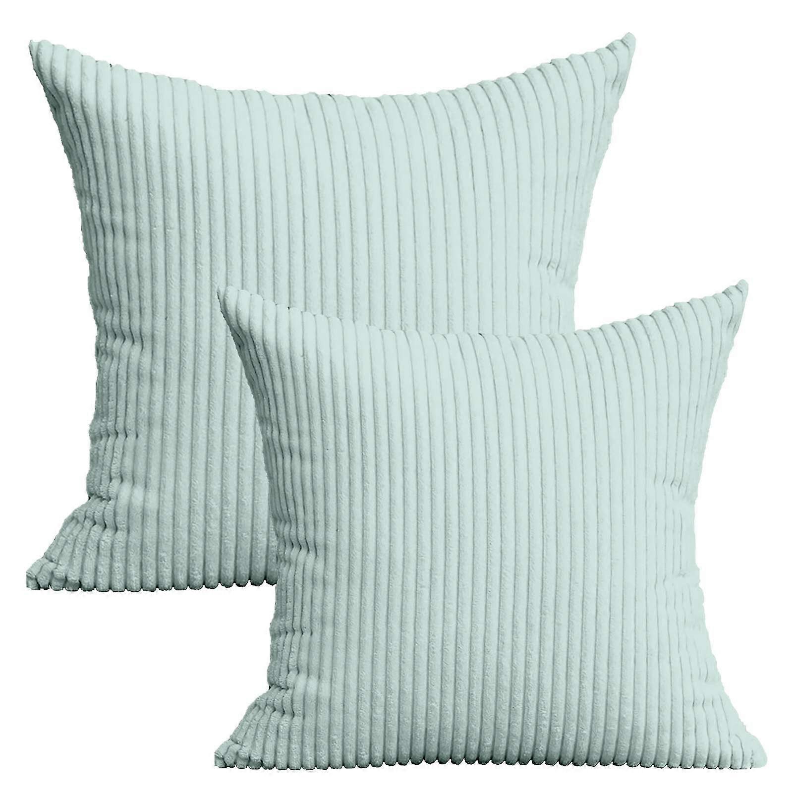 20" X 20" Modern Contemporary Transitional Navy Blue Striped Polyester Throw Pillow ( 2 Count)