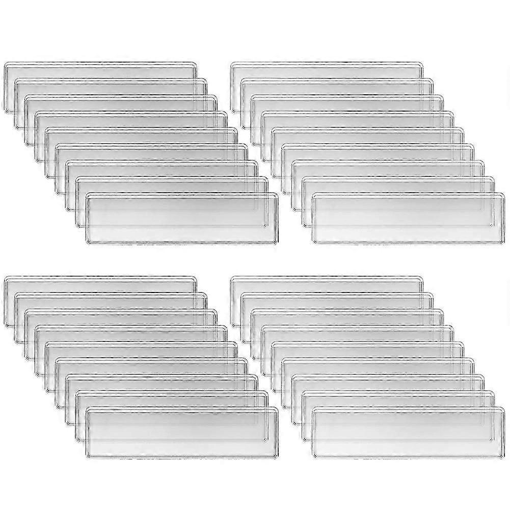 Holders Adhesive Shelf Tag 1.2 X 4.3 Inch Clear Shelf Tag Card Pockets Drawers for Supermarket (60 Pack)