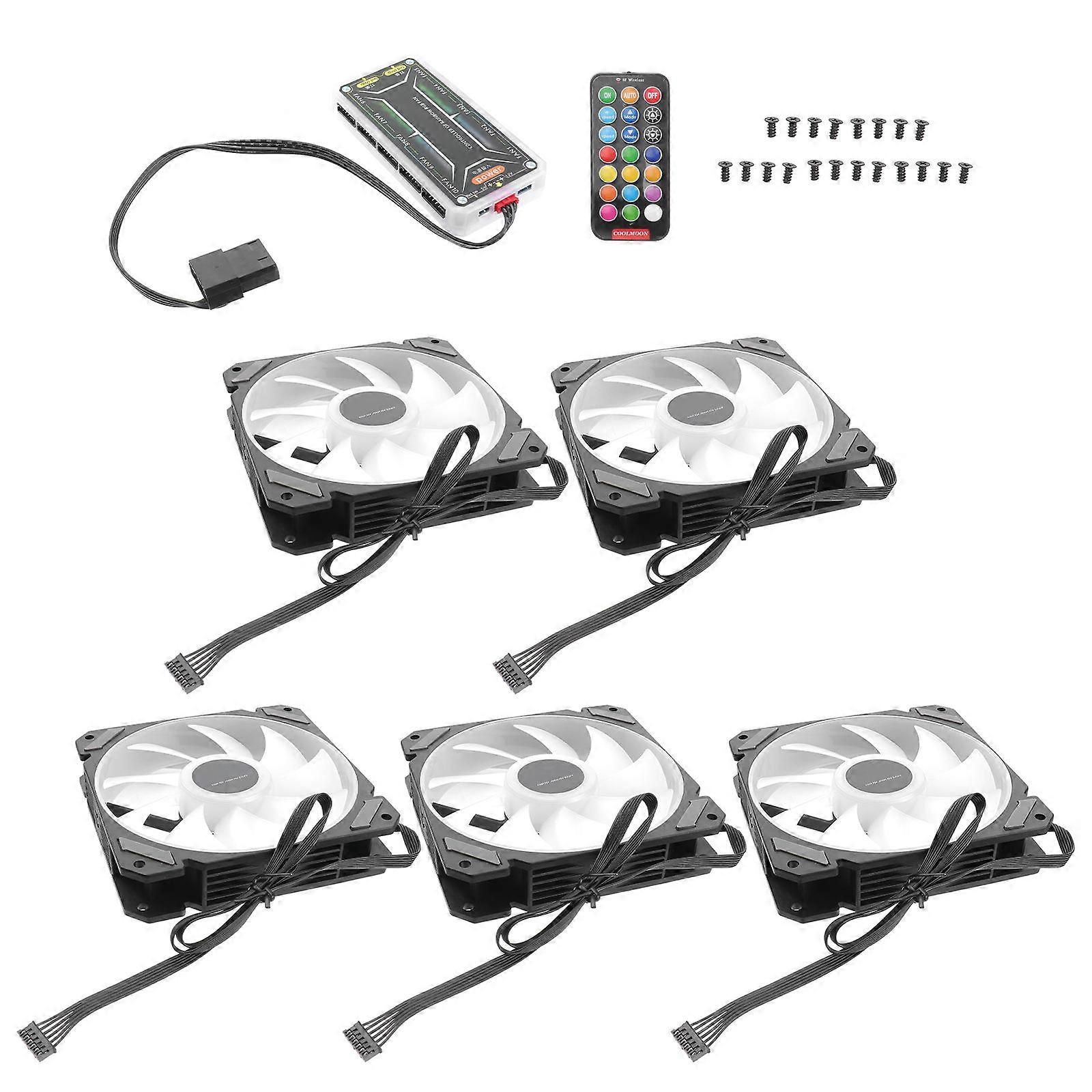 Pc Cooling System 12cm Rgb LED Cooling Fan with 3Sets and Controller Set