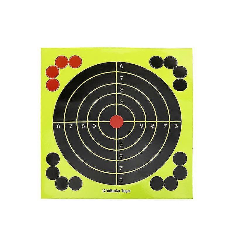 10pcs [12 "30.5 * 30.5cm] Χαρτί στόχου εκπαίδευσης κυνηγιού, φθορίζον συγκολλητικό αποτέλεσμα πιτσιλίσματος χαρτιού στόχου πιστολιού