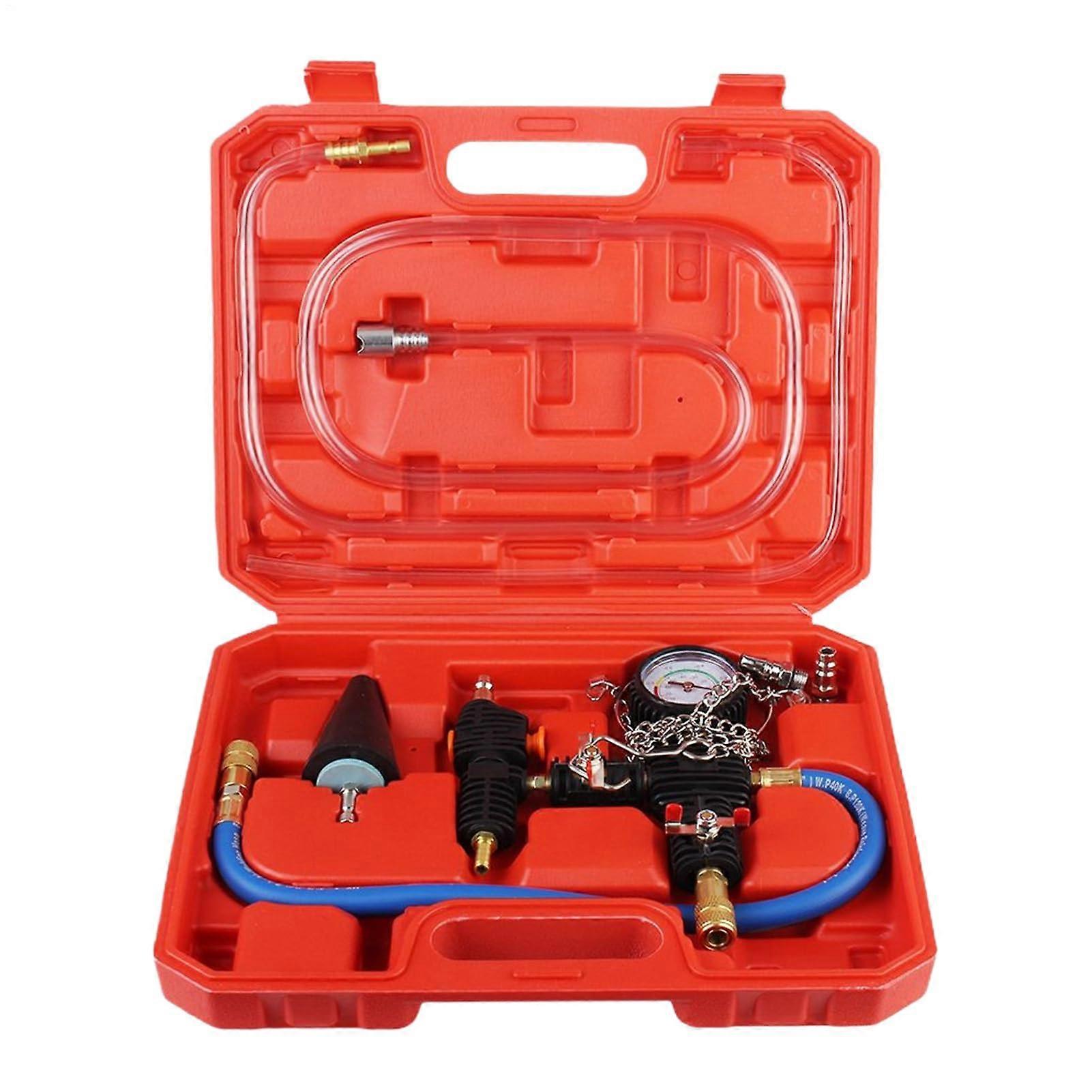 Coolant Pressure Tester Kit For Automotive Cooling System Leak Detection, Leakage Detector Gauge Refill Tool