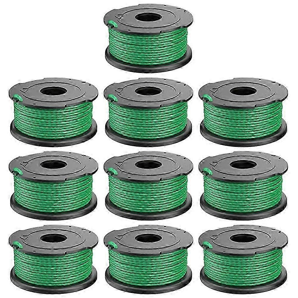 Improved Quality 10-Piece A6486 ABS Spool for Black & Decker Lawn Mower with Nylon a7Y Wire Trimming Head